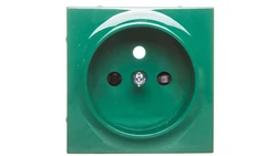 Simon 54 Pokrywa gniazda pojedynczego z przesłonami zielona DGZ1ZP/33