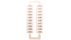 Oznacznik do złączek EURO 2,5-70mm2 /141-160/ 43192 /1 blister=20 szt/