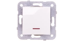 Karre Łącznik 1-Biegunowy Podświetlany, Kolor Biały / 90963619