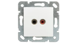 Karre Gniazdo Głośnikowe Konektor 2xchinch, Kolor Biały / 90967037