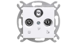 Karre Gniazdo Tv-Sat-Radio Końcowe, Kolor Biały / 90963641