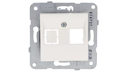 Karre Płytka Czołowa Z Ramką Szkieletową Do Gniazd Teleinformatycznych Mocowanie Typu Keystone Jack Wycięcie Kwadratowe, Kolor B