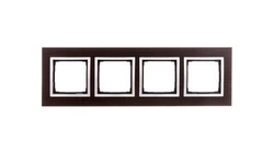 Simon 54 Nature Ramka poczwórna drewno SREBRNE WENGE DRN4/84