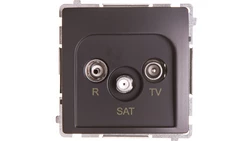 Simon Basic Gniazdo antenowe RTV/SAT końcowe grafit matowy BMZAR-SAT1.3/1.01/28