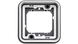 Berker W.1 Ramka pojedyncza do montażu podtynkowego IP55 szary 13283505