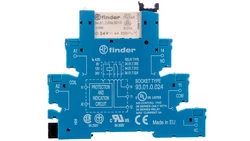 Przekaźnikowy moduł sprzęgający 1P 6A 24V AC/DC 6,2mm styki AgNi+Au 38.51.0.024.5060