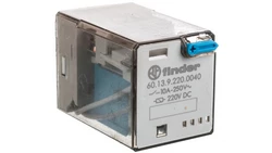 Przekaźnik przemysłowy 3P 10A 220V DC przycisk testujący mechaniczny wskaźnik zadziałania 60.13.9.220.0040