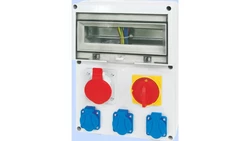 Rozdzielnica stacjonarna 12 modułów, łącznik 0-1 40A, 1x16A 3P+N+Z, 3x16A 2P+Z RSE-04 942092