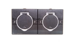 MOSAIC Pokrywa gniazda podwójna prostokątna Inox 089702