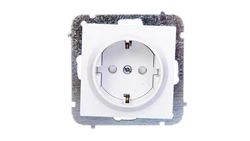 Sentia Gniazdo pojedyncze Schuko 16A z przesłonami białe 1437-10