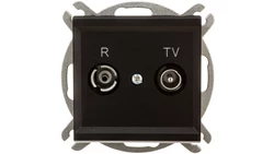 SONATA Gniazdo antenowe RTV końcowe 2,5-3dB czarny metalik GPA-RK/m/33