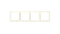 AS Ramka poczwórna do łączników IP44 ecru RH-4G/27