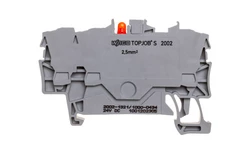 Złączka szynowa 3-przewodowa 2,5mm2 z LED szara TOPJOBS 2002-1321/1000-434 /100szt./