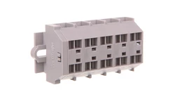 Listwa zaciskowa 4-przewodowa 1,5mm2 5-torowa szara mocowanie śrubowe 260-205 /50szt./