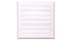 Kratka wentylacyjna 130x130mm fi 100mm biała żaluzja+sznurek rozpieracze T38