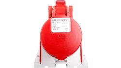 Gniazdo naścienne 1-częściowe 16A 4p 6h 400V IP44 zaciski bezśrubowe MEN1343