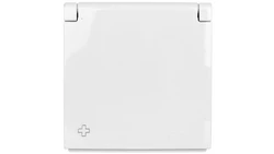 Simon 54 Pokrywa gniazda do wersji IP44 z przesłonami antybakteryjna biała DGZ1BUZP/AB11