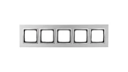 Simon 54 Nature Ramka pięciokrotna metal INOX KLASYCZNY DRN5/77