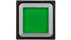 Napęd przycisku podświetlanego kwadratowy płaski zielony Q25LTR-GN 086812