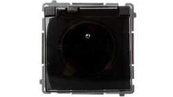 Simon Basic Gniazdo pojedyncze z/u bryzgoszczelne IP44 16A, 250V grafit matowy BMGZ1B.01/28A