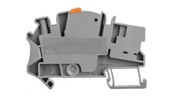 Złączka szynowa rozłączalna do przekładników pomiarowych 2-przewodowa 4mm2 śrubowa/wtykowa szara UTME 4/1P 3057416