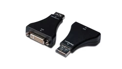 Adapter DisplayPort 1.1a Typ DP/DVI-I(24+5), M/Ż czarny AK-340603-000-S
