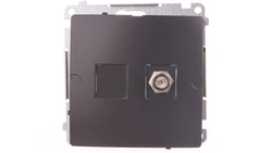 Simon Basic Gniazdo antenowe pojedyncze typu F grafit mat, BMAF1.01/28