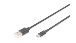 Kabel USB 1,8m czarny USB A/M wtyk - microUSB B/M wtyk s/USB 2.0 AK-300110-018-S