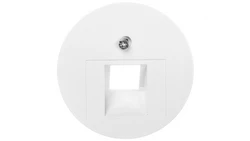 Berker/R.1/R.3 Płytka czołowa do gniazda teleinformatycznego pojedynczego RJ11/RJ12/RJ45 biała 14072089