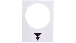 Tabliczka opisowa biała prostokątna 30x40mm PODNOSZENIE WOLNO-SZYBKO ZB2BY4953