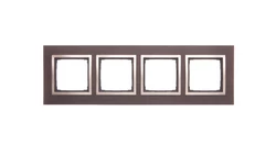 Simon 54 Nature Ramka poczwórna drewno ZŁOTE WENGE DRN4/85