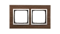 Simon 54 Nature Ramka podwójna drewno ZŁOTE WENGE DRN2/85