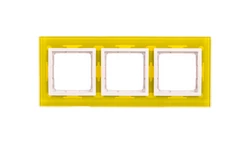 Simon 54 Nature Ramka potrójna szkło LIMONKOWY SORBET DRN3/90