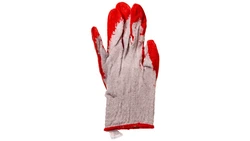 Rękawice robocze, dzianina bawełniana powlekana gumą, czerwone, 9 /6par/