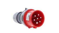 Wtyczka przenośna 16A 7P 400V czerwona IP44 SHARK 017-6v