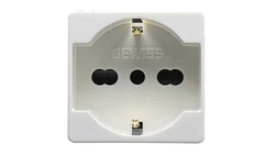 Gniazdo 2P+E standard włoski/niemiecki 16A 250V białe GW20246