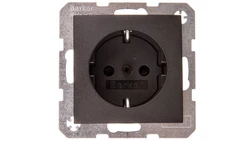 B.Kwadrat/B.3/B.7 Gniazdo pojedyncze z/u SCHUKO antracyt mat 47231606