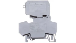 Złączka bezpiecznikowa 4mm2 szary 10A G 5x 20mm DIN 35mm 281-611/281-542 /50szt./