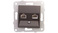 Novella Gniazdo Komputerowe 2xrj45 Kat. 5e, Kolor Czarny / 92105534m