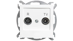 AS Gniazdo antenowe RTV przelotowe 16dB ecru GPA-16GP/m/27