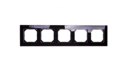 Merten M-Elegance Ramka pięciokrotna szklana onyks czarny MTN404503