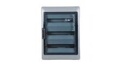 Rozdzielnica RN65 3x18 natynkowa z listwami IK09 IP65 drzwi transparentne 601947