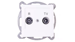 AS Gniazdo antenowe RTV zakończeniowe 10dB ecru GPA-10GPZ/m/27