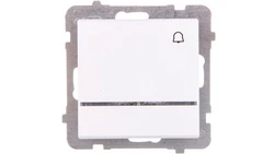 SONATA Przycisk /dzwonek/ z podświetleniem biały ŁP-6RS/m/00