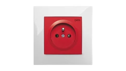 CARLA Gniazdo pojedyncze z/u z nadrukiem DATA czerwone 1742-10