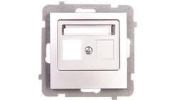 AS Obudowa gniazda teleinformatycznego pojedynczego srebro GPK-1G/p/18
