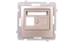 AS Obudowa gniazda teleinformatycznego pojedynczego satyna light GPK-1G/p/45