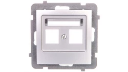 AS Obudowa gniazda podwójnego srebro GPK-2G/p/18