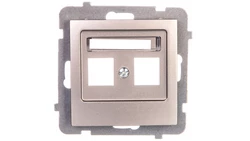 AS Obudowa gniazda podwójnego satyna light GPK-2G/p/45