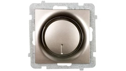 AS Ściemniacz przyciskowo-obrotowy /żarowy i halogenowy/ satyna light ŁP-8G/m/45